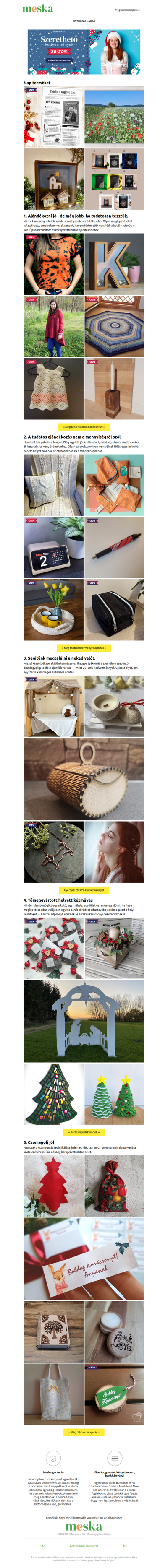 Tudatos karácsony 5 pontja - 20-30%