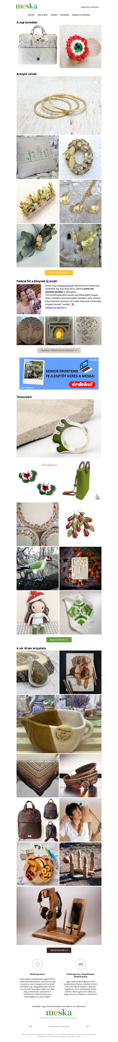 Sárga-arany, barna misztikum: ✨ tavaszi kézműves csoda a Meska kincsesbányájából!