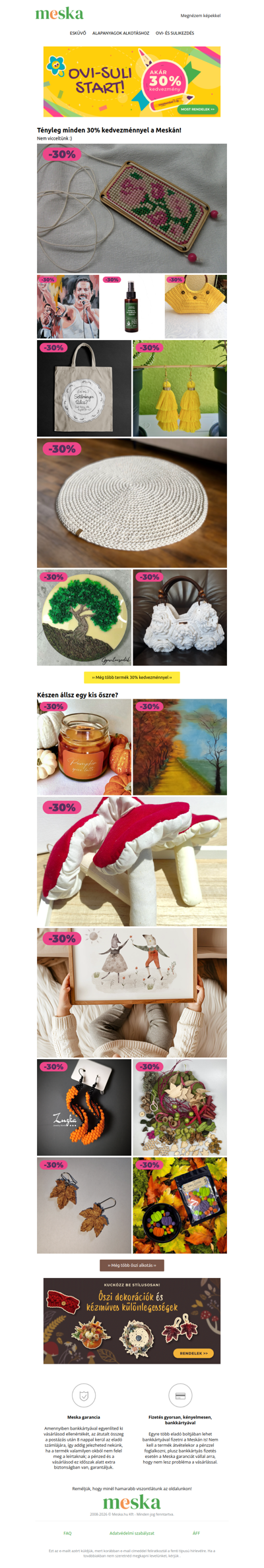 💡30% MINDEN! 🥳
