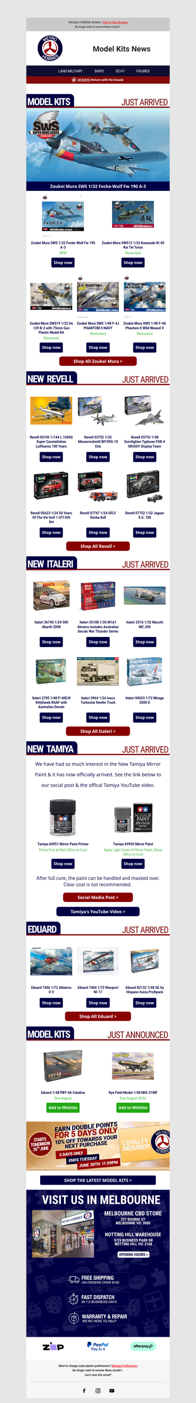 Model Kits: Loads of New Arrivals Inside 👀