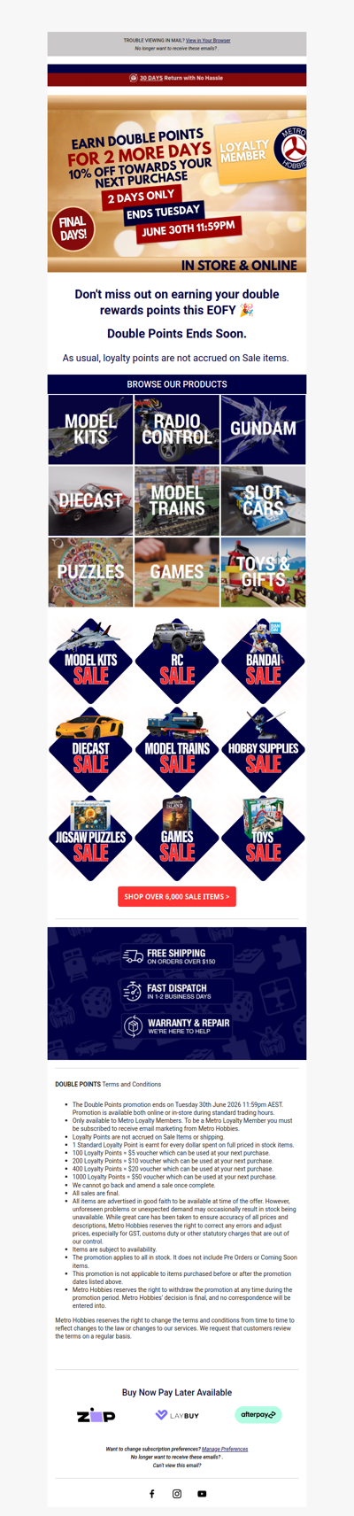 Don't Miss Out: Double Points Ending Soon!