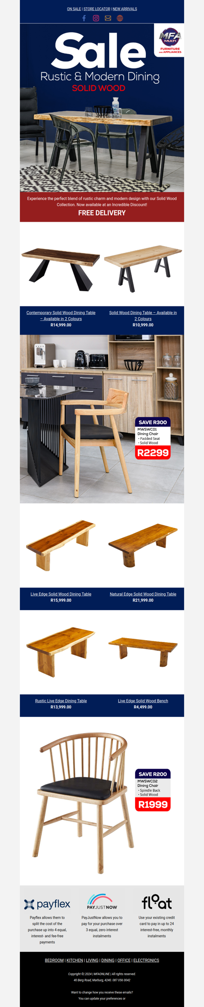 SAVE BIG on Solid Wood Dining 🍽️