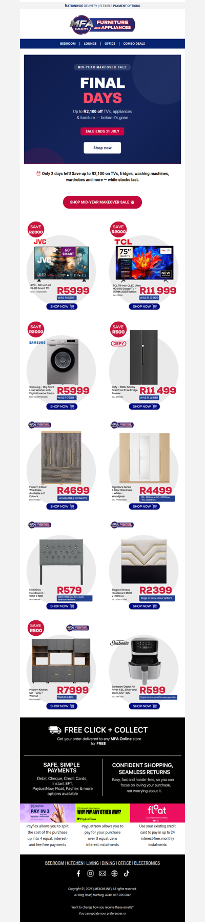 ⏰ Final Days: Save Up to R2,100 Before This Sale Ends