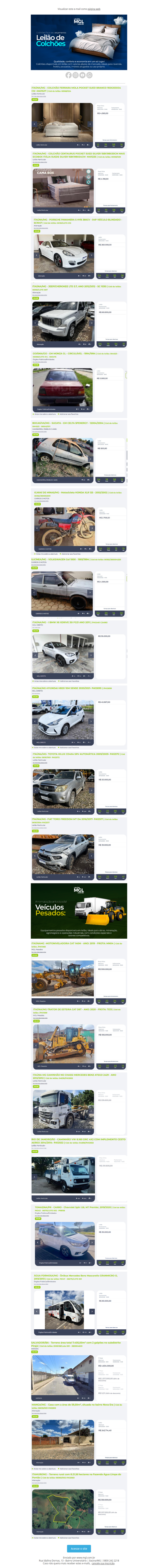 , Confira as oportunidades da semana: veículos, máquinas e imóveis!