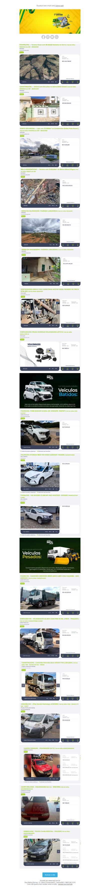 , Confira as oportunidades da semana: veículos, máquinas e imóveis!