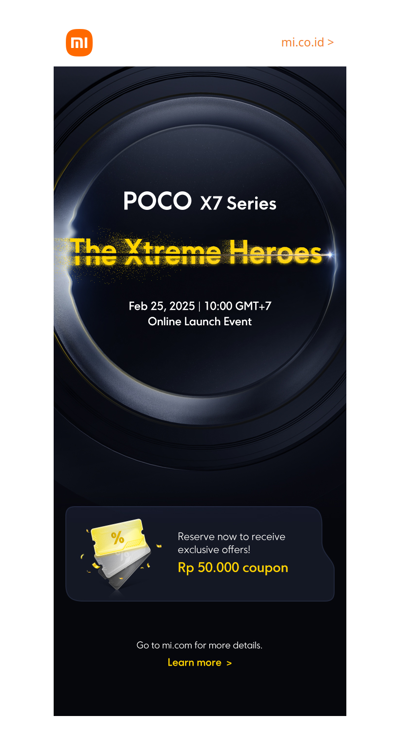 Reserve POCO X7 Series Online Launch Event!