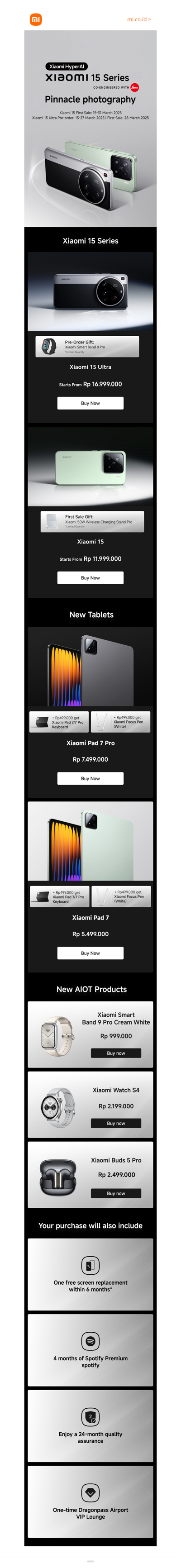 Xiaomi 15 Series Sudah Hadir! Banyak hadiah dan benefit menunggumu!