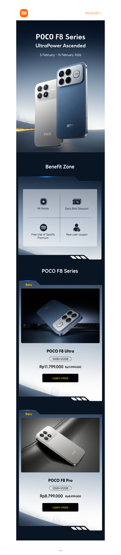 POCO F8 Series Telah Hadir: Diskon Rp200.000!