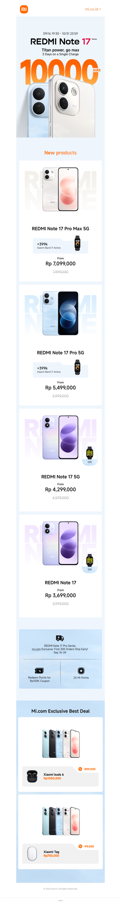🔥 Penjualan Perdana REDMI Note 17 Series Dimulai!