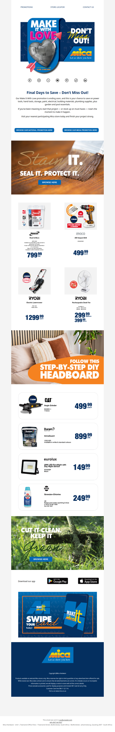 Final days to SAVE, with Love from Mica!