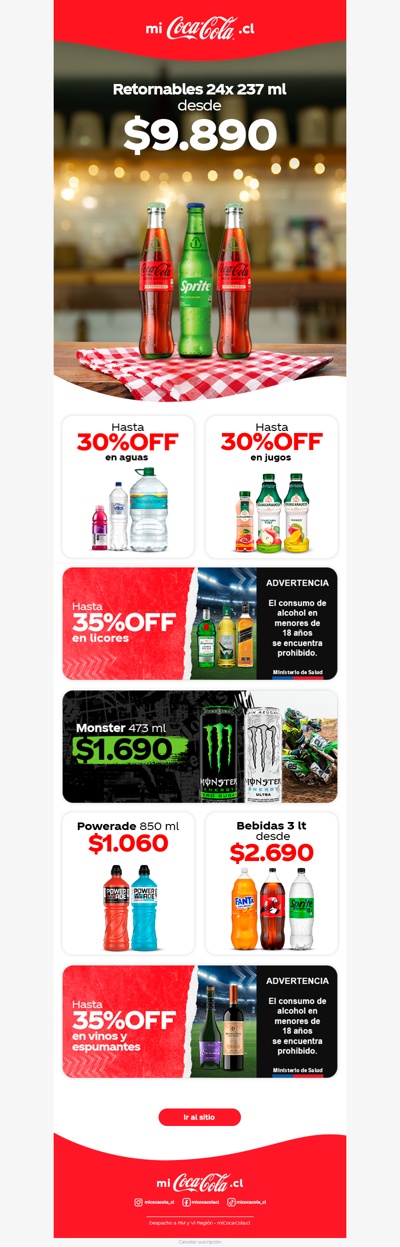 🔐 Exclusivo en miCoca-Cola: Retornables express 237 ml