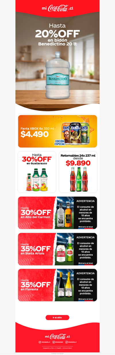 💥 Aprovecha: Benedictino 20 lt tu formato conveniente