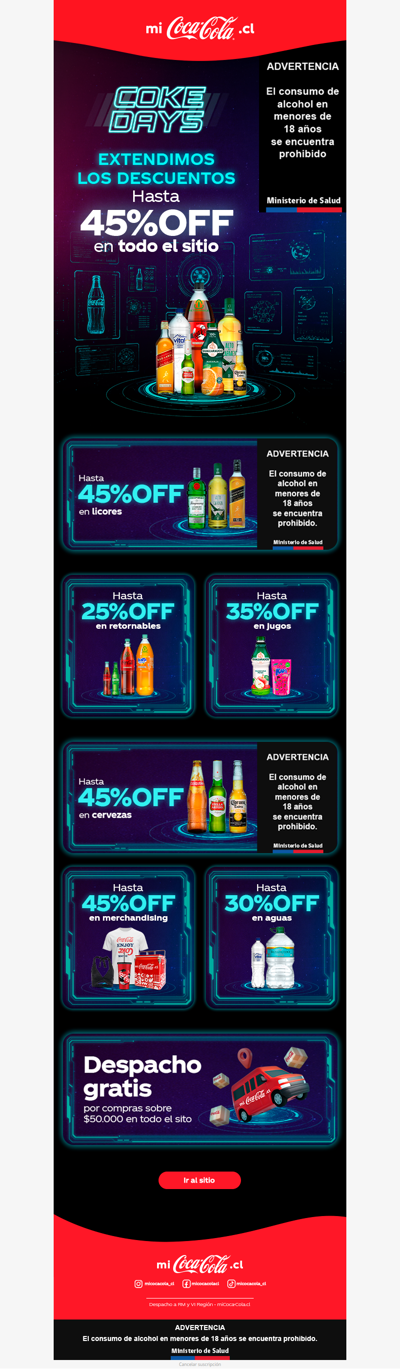 🚨 ¡Extendimos los descuentos! Hasta 45%OFF en miCoca-Cola