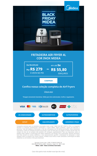 É a hora de Air Fryers com descontos de Black Friday 🔥