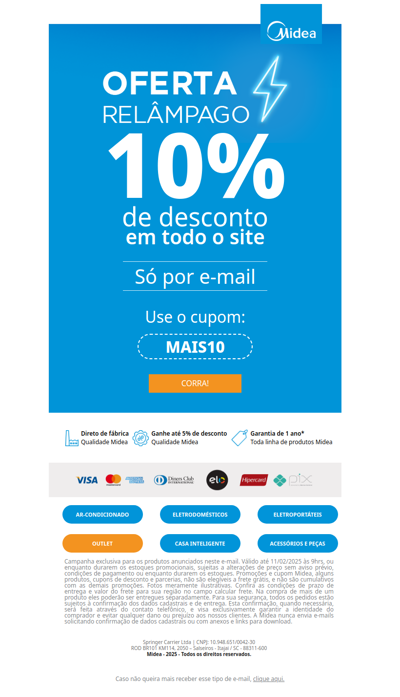 🎯 Desconto exclusivo para você: 10% OFF, aproveite!