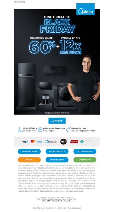 Começou a Black Friday com até 60% OFF 🖤🎉