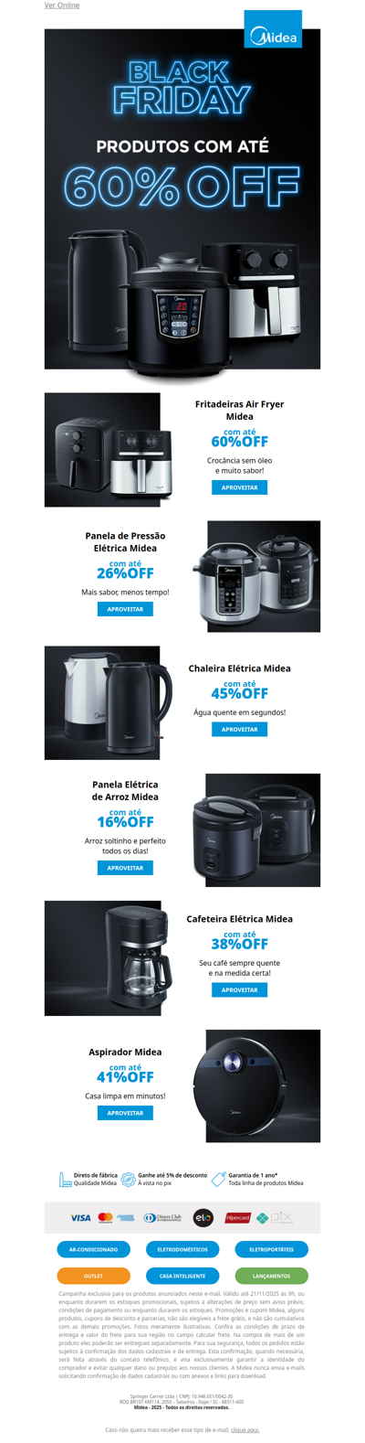 Black Friday: Eletroportáteis com até 60% OFF 🚨