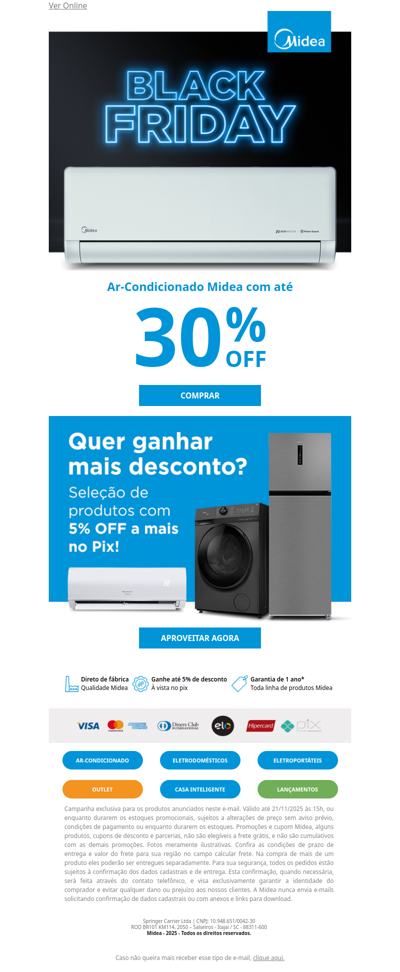 O Ar-Condicionado mais desejado da BF com até 30% OFF! ❄️