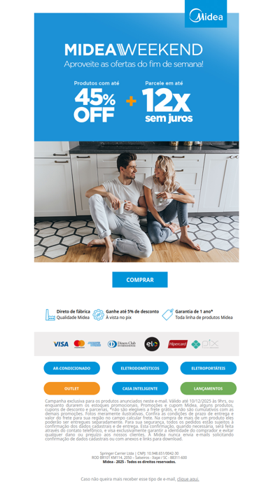 O último Weekend do ano tá ON! Até 45% OFF 🎉