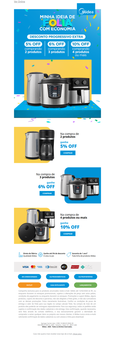 Bloco dos Eletros: desconto progressivo nota 10! 🎊