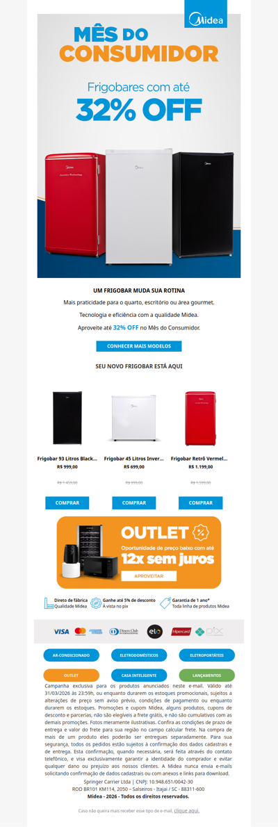 Pensando em um frigobar? Essa é a hora! 💭