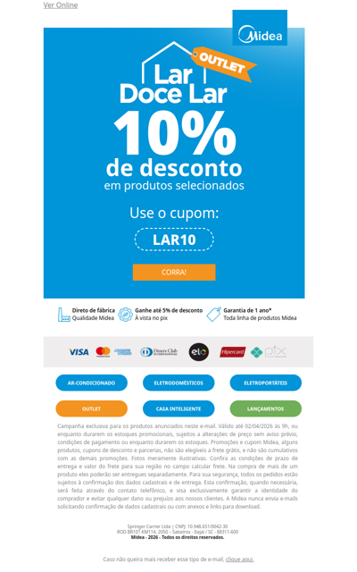 10% OFF pra renovar seu lar doce lar 🏠💙