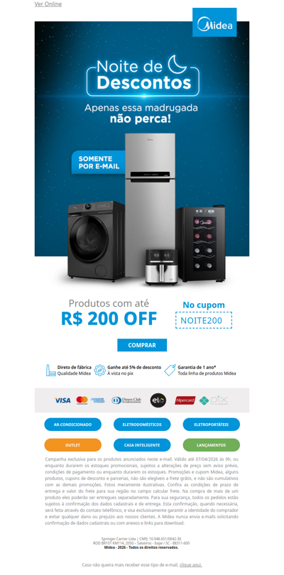 Noite de Descontos com R$200 OFF 🌛