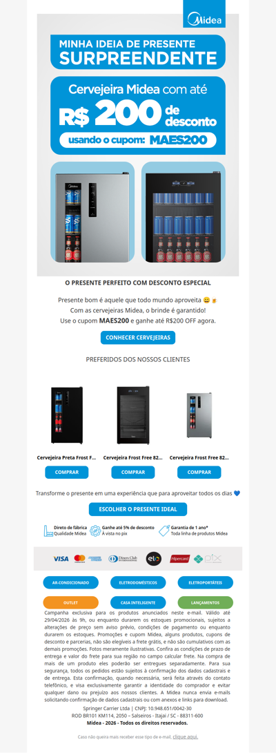 Um Cupom especial para surpreender no presente 🩷