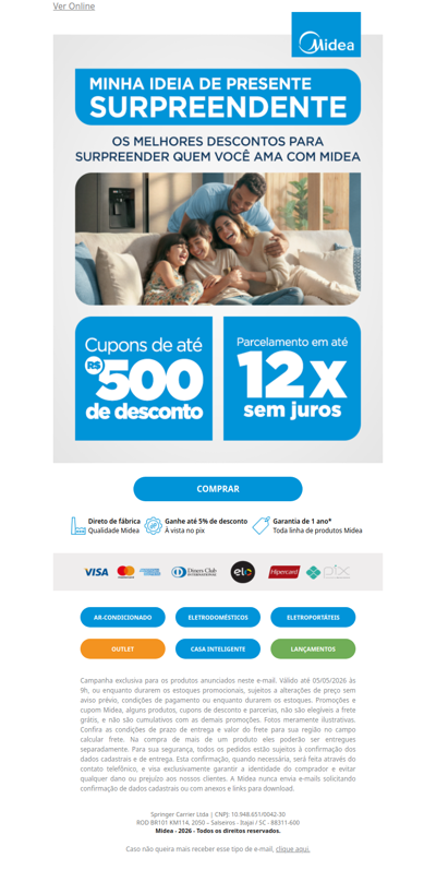 O presente da sua mãe com até R$500 OFF 😍