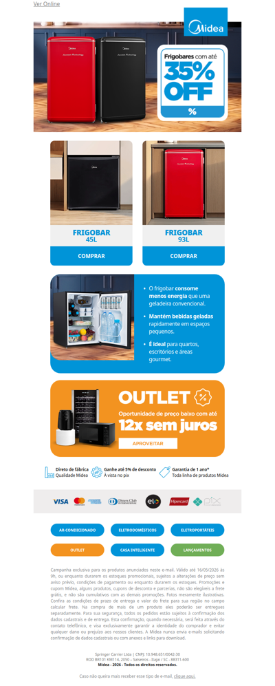 O Frigobar que você procura com até 35% OFF🧊