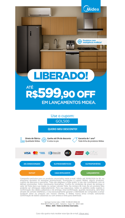 Cupom liberado! É golaço nos lançamentos 🏆