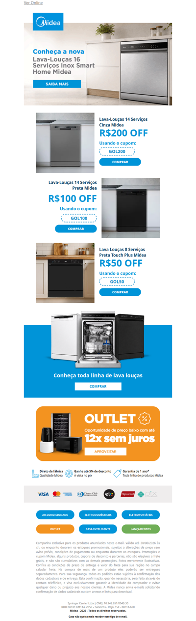 Você curte o jogo. A louça é com a Midea. 🎉