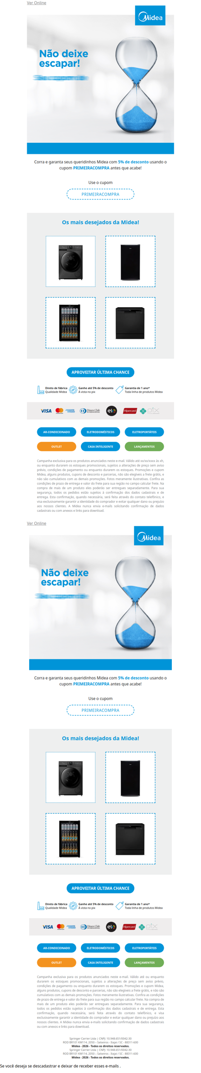 Última chamada para usar seu desconto! 🛎️
