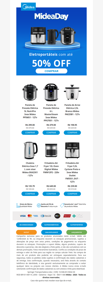 🔥 Até 50% OFF para deixar sua cozinha ainda mais prática