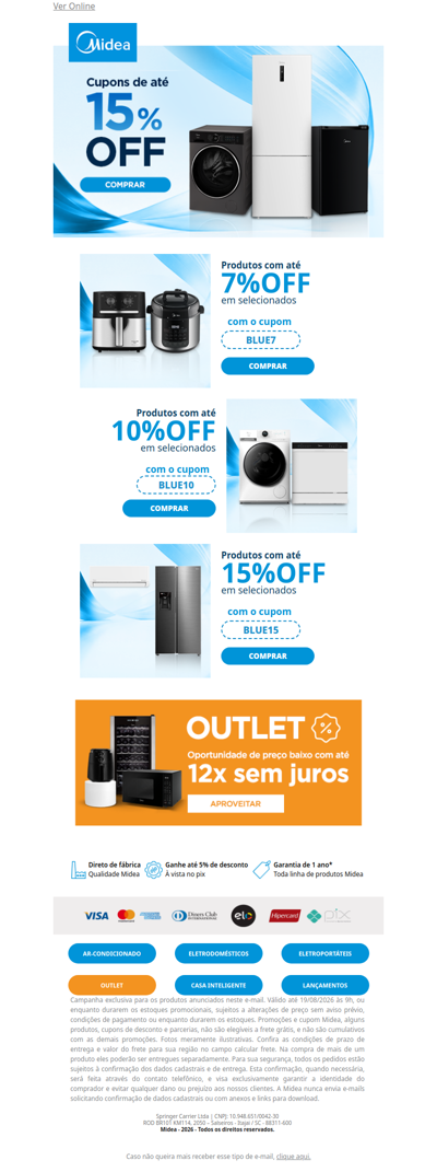 💙 Blue Days: até 15% OFF em produtos selecionados