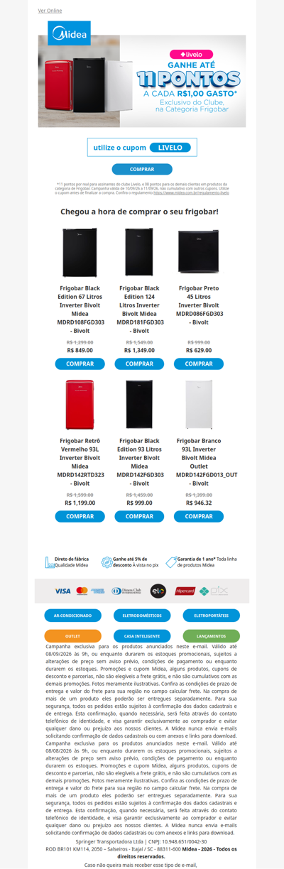 💙 Até 11 pontos por R$1 esperam por você