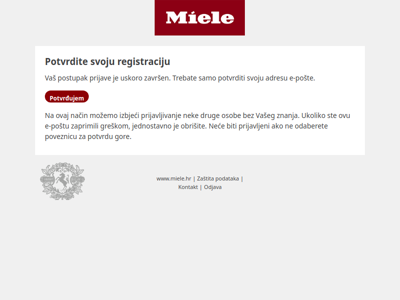 Potvrdite registraciju