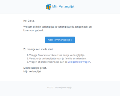 Welkom bij Mijn Verlanglijst