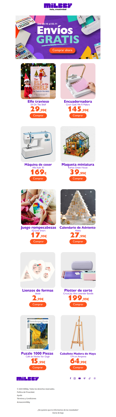 ¡Vuelven los ENVÍOS GRATIS 🎉!