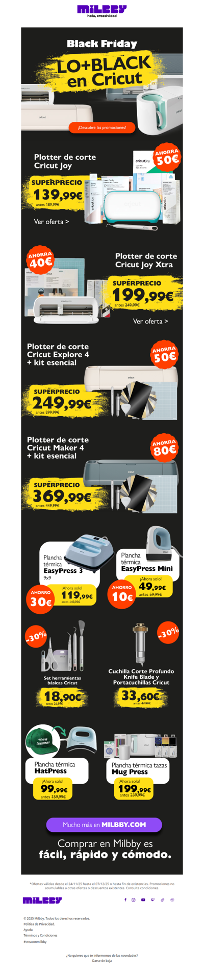 Cricut con precios Black… ¡solo por tiempo limitado! 🖤