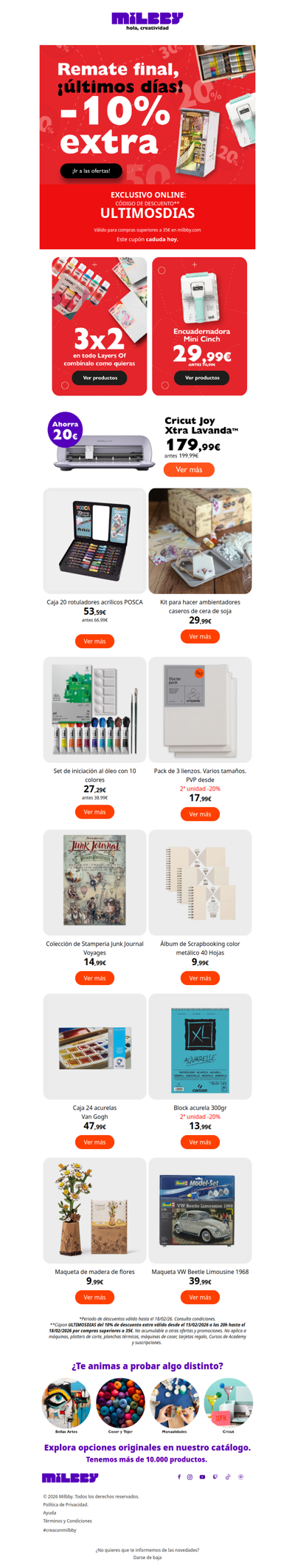 Último día 🚨 -10% EXTRA REMATE FINAL