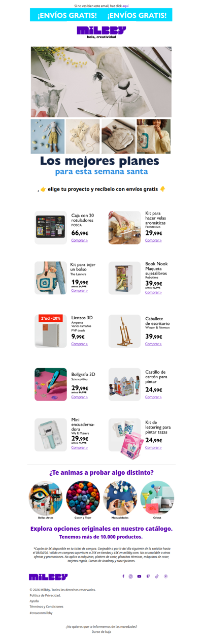 ¡Últimas horas ENVÍOS GRATIS!