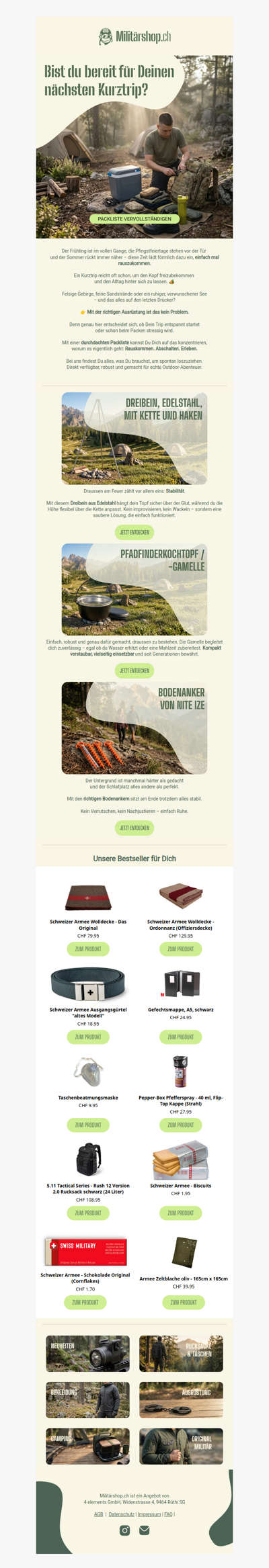 Deine Packliste fürs Wochenende ⛺🔦