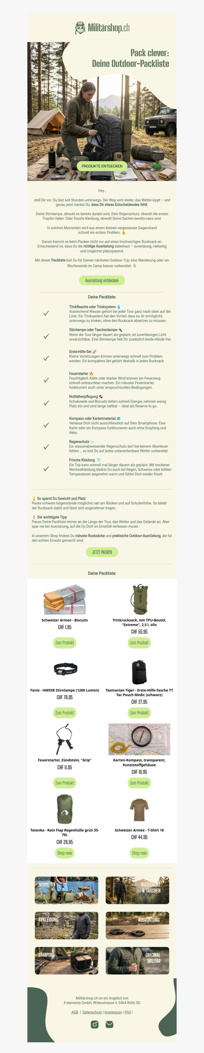 Deine Checkliste für den nächsten Outdoor-Trip 🎒