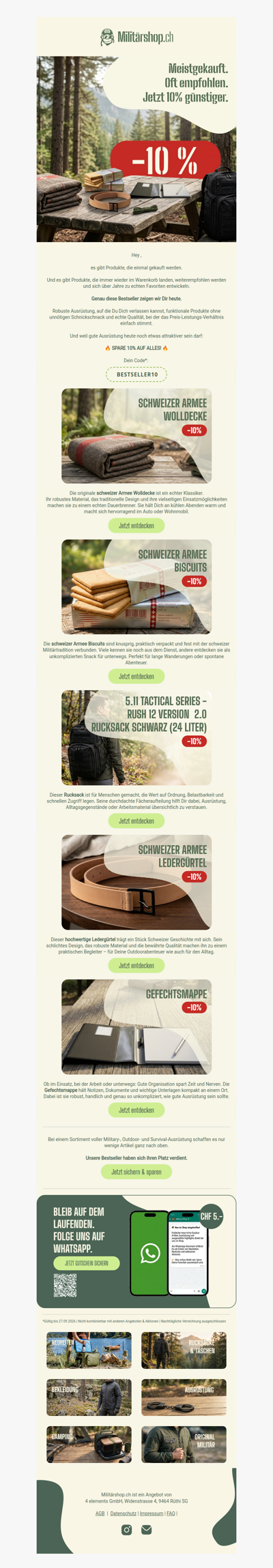 🔥 Unsere Bestseller – jetzt 10% günstiger