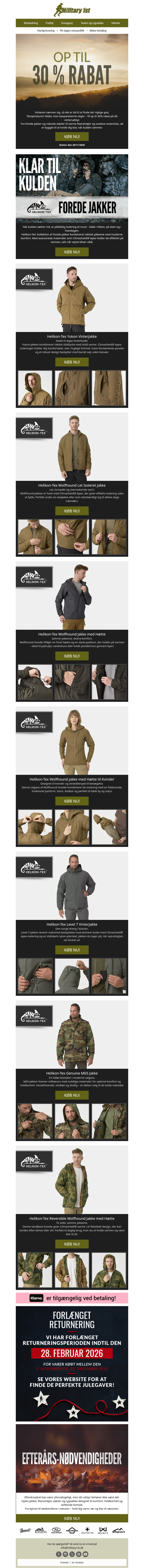 Oplev Helikon-Tex Forede Jakker ❄️🔥 + Spar op til 30% på hele siden! 🤑