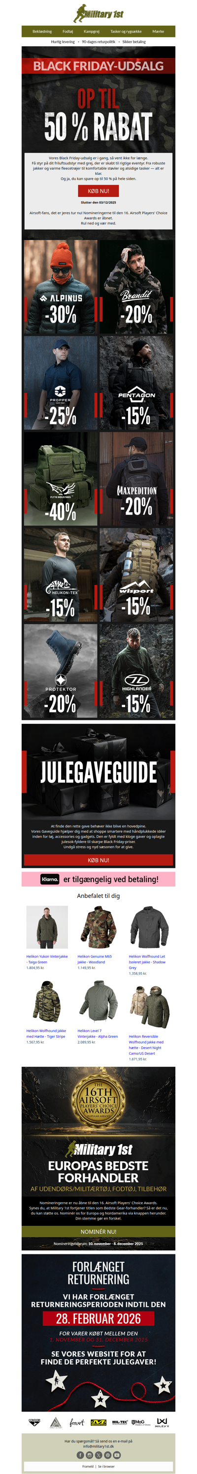 Op til 50 % rabat! 💸 Black Friday er startet – lagrene tømmes hurtigt!