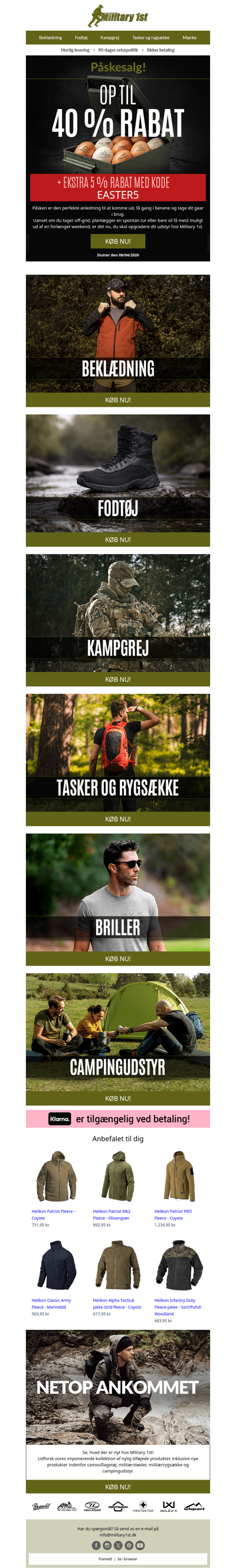 Påskesalg! Op til 40 % rabat + Ekstra rabat indeni 🥚