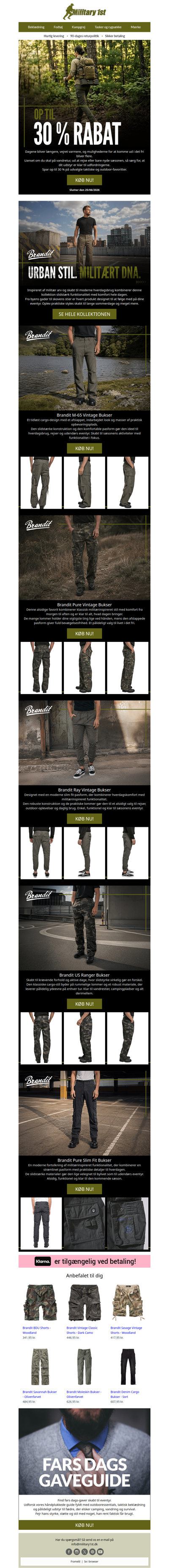 Brandit – Urban stil. Militært DNA. | Op til 30% rabat