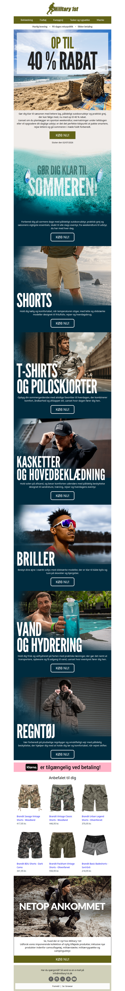 Gør dig klar til sommeren! | Spar op til 40 %